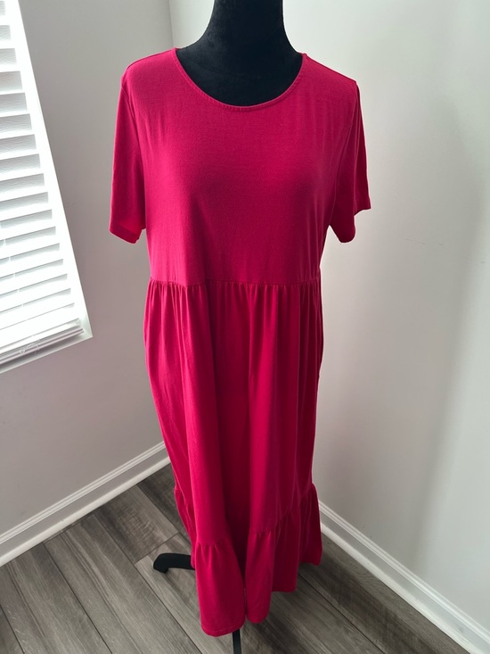 Dresses & Skirts - Pink Short Sleeve Maxi Dress